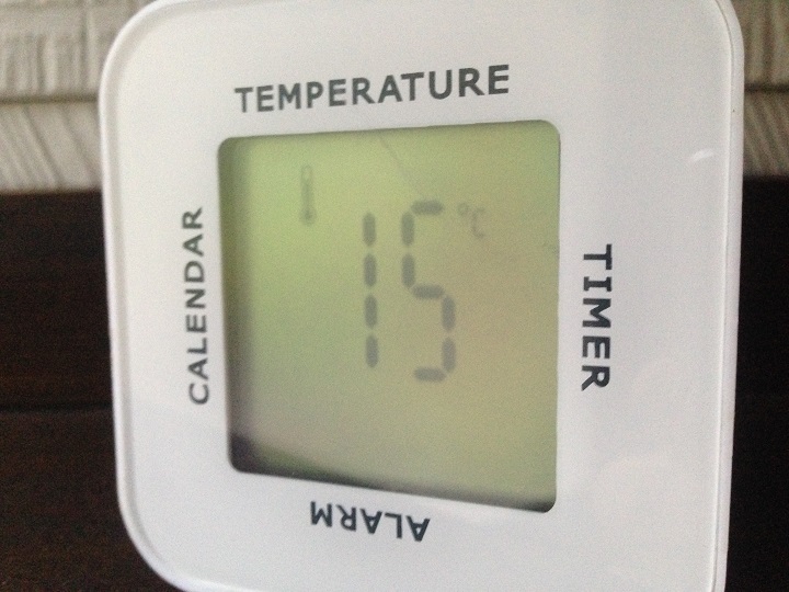 温度計が示す15℃