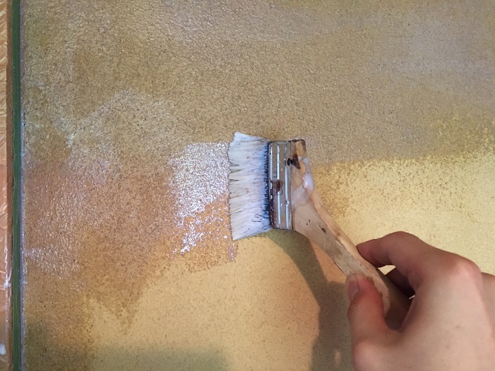 砂壁をシーラー塗装