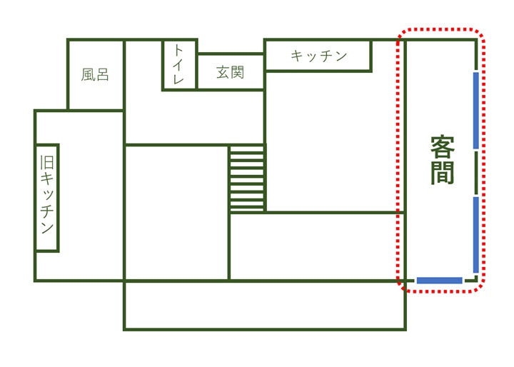 山小屋の間取り