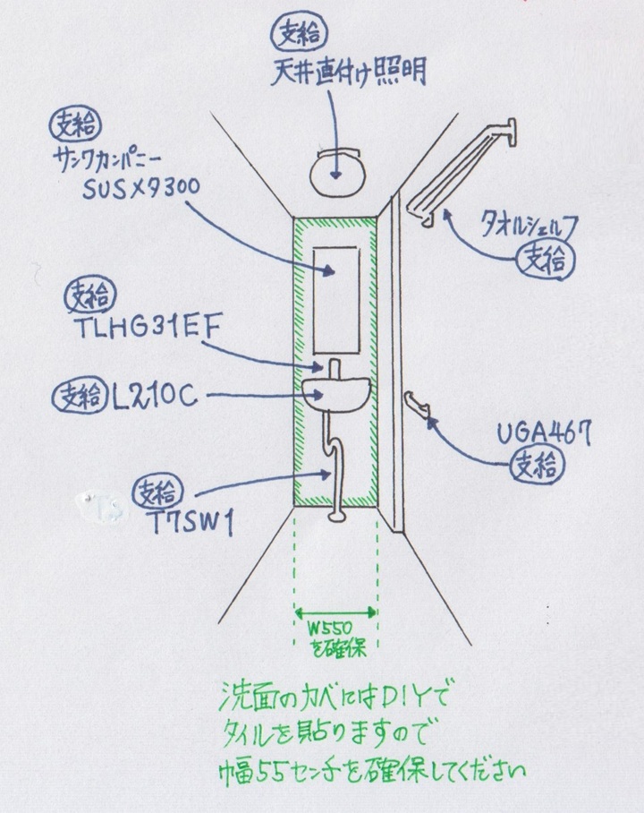 洗面のアイデアメモ