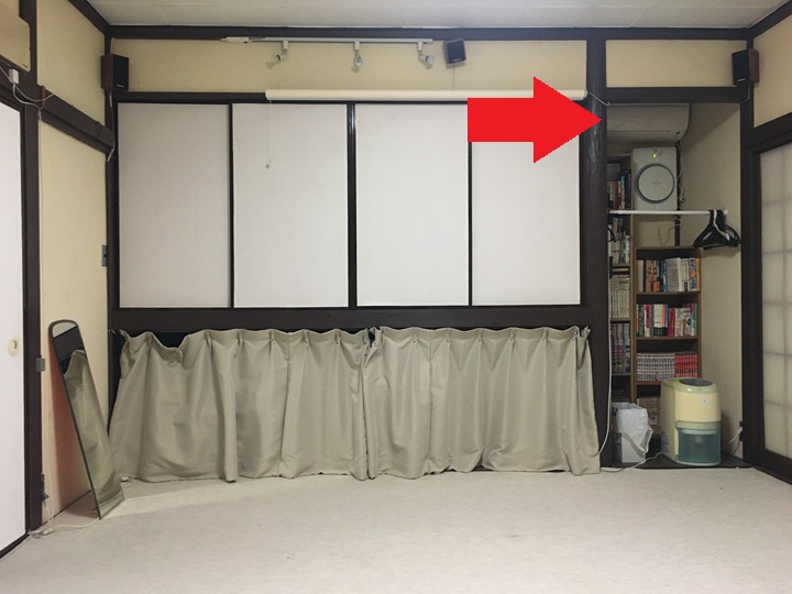 床の間のエアコン