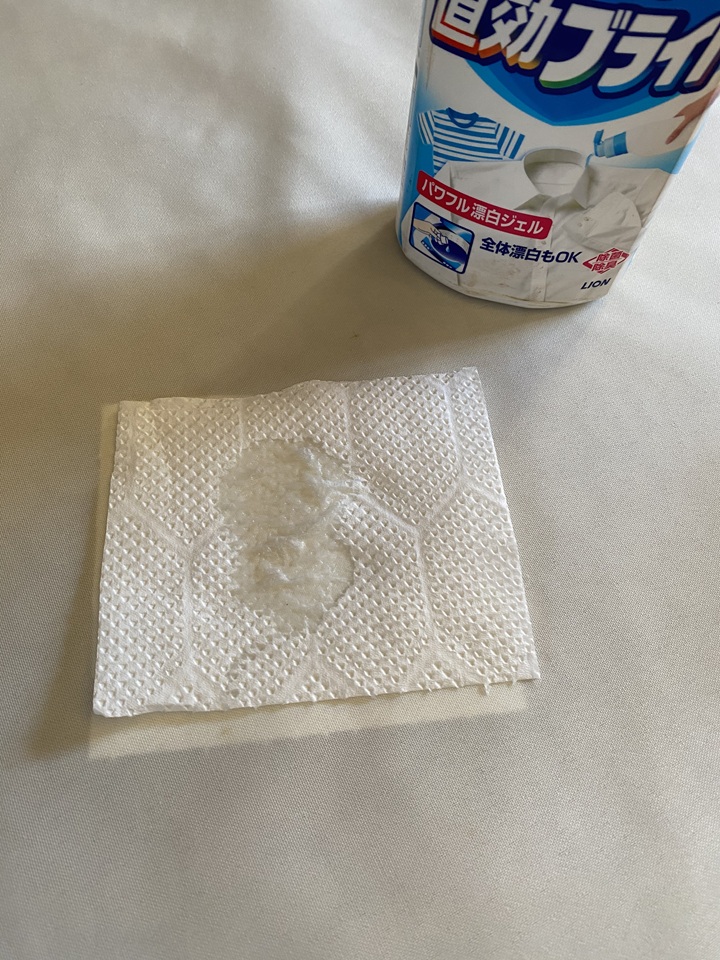 漂白剤の浸透