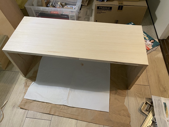 仮組みしたコの字台