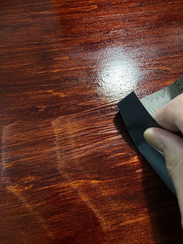 ワトコオイルのウェット研磨