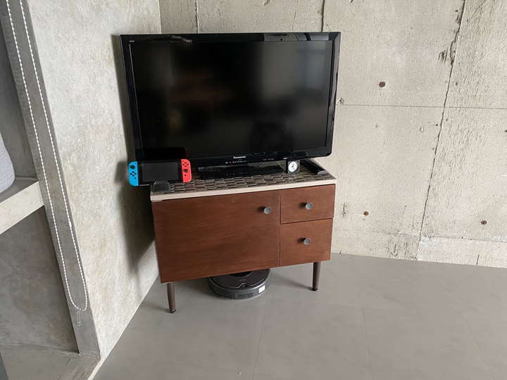 洗面台をリメイクしたテレビ台