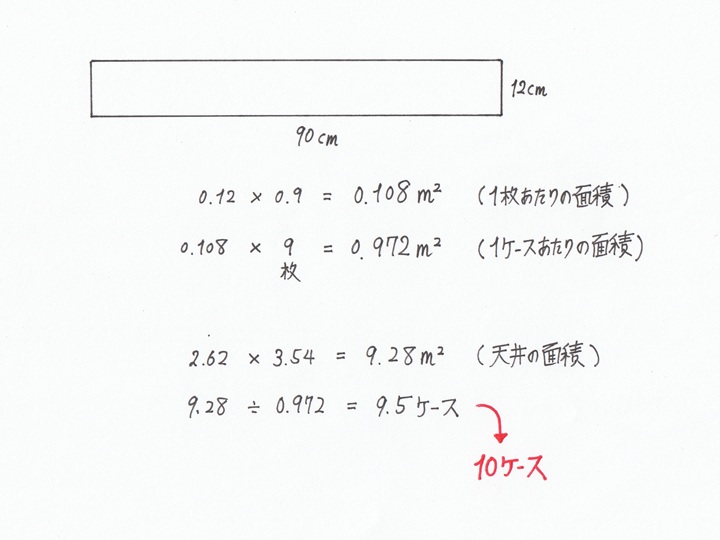 スライスウッド施工面積の計算