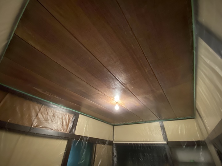 シーラー塗装後の天井
