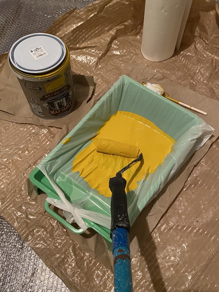 ローラーによる塗装