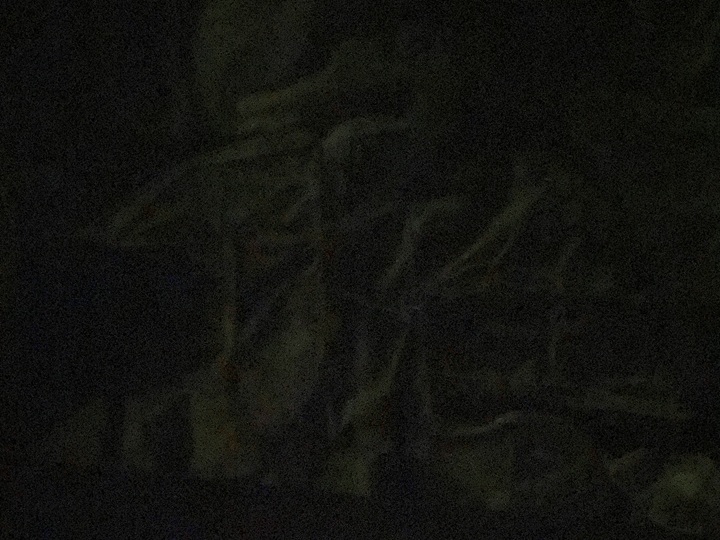 穴の下に見える地面