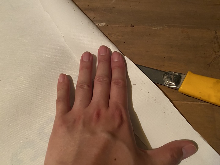 透湿防水シートを床に張る