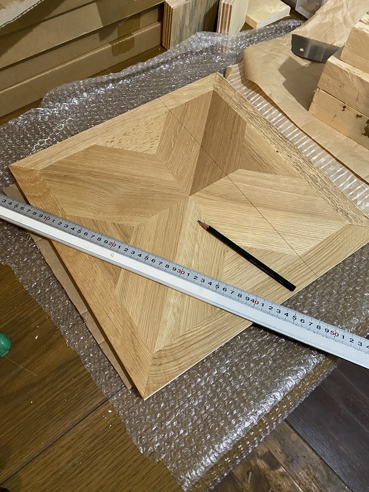 パーケットフローリングのカット