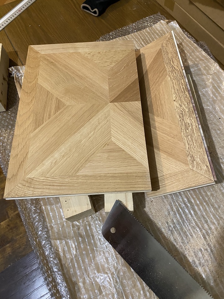 パーケットフローリングのカット