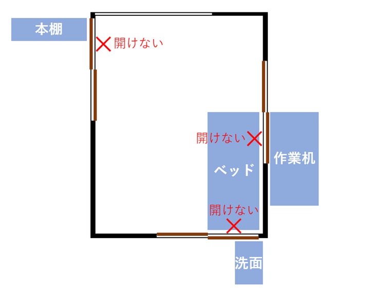 間取り図で見るふすま