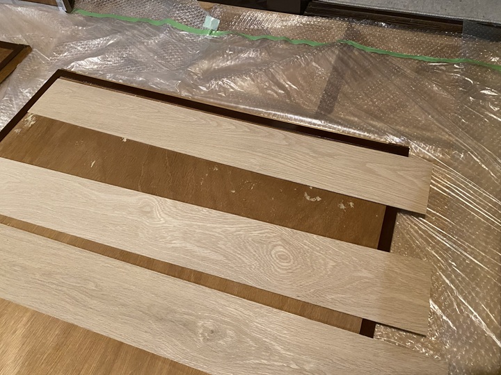 スライスウッドの仮置き