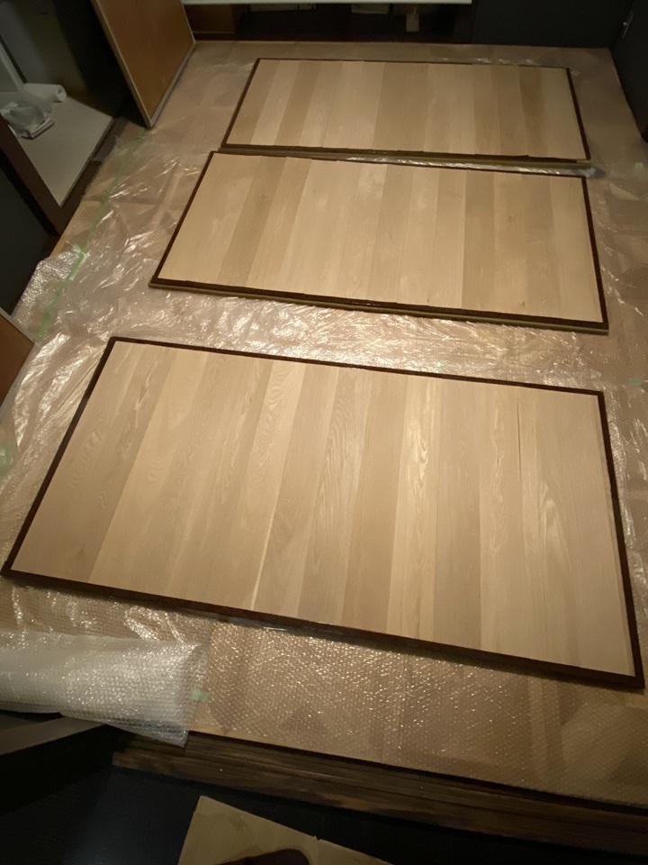 カットし終わったスライスウッド