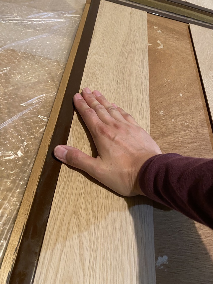 スライスウッドの接着