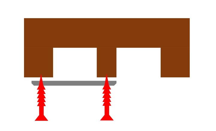 鴨居ブラケットのイメージ図