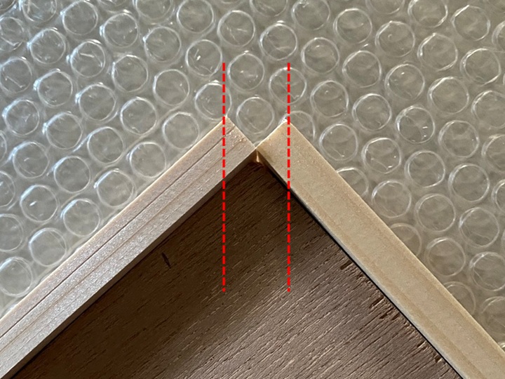 木枠のカットイメージ