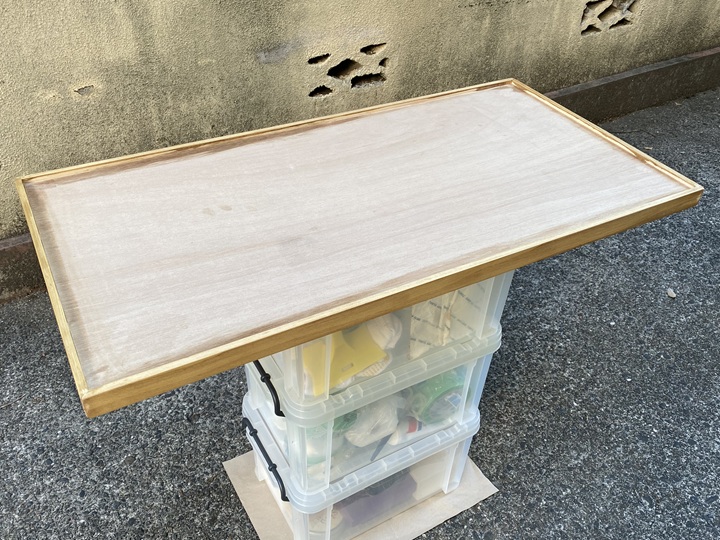 やすりがけ前の天板