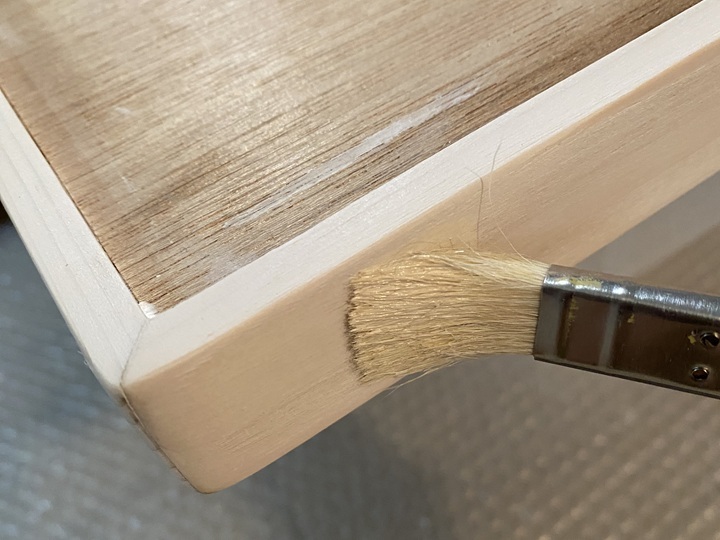 ワトコオイルのホワイトの塗装