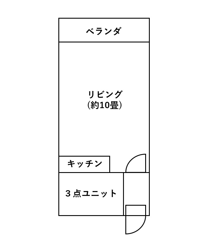 熱海のマンションの間取り例
