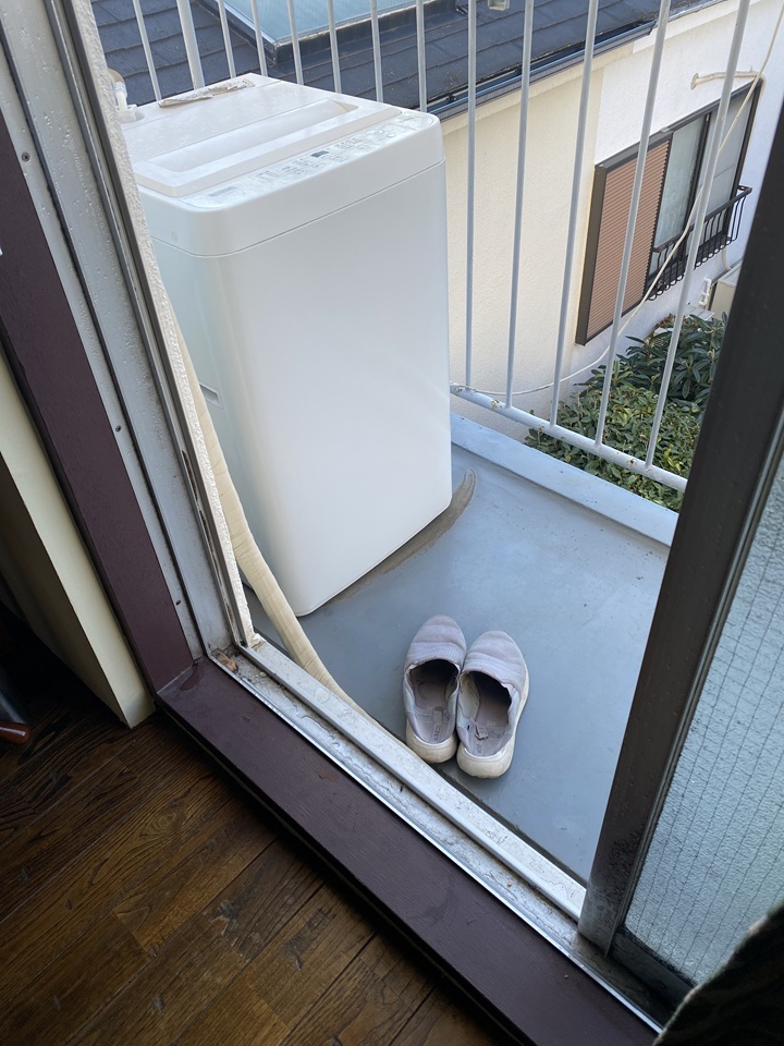 外置きの洗濯機