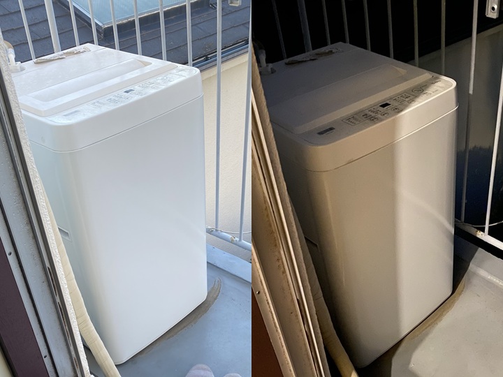 洗濯機の昼と夜