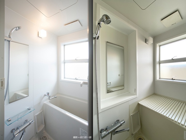 賃貸の浴室と自宅の浴室の比較