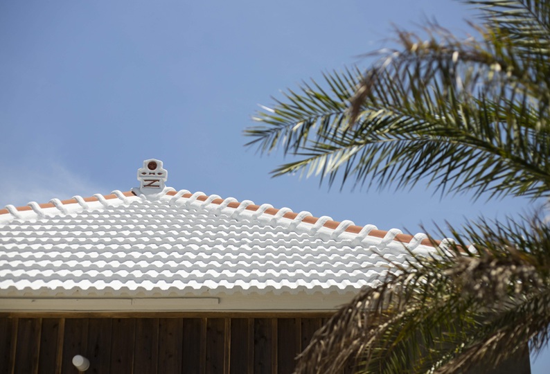 セメント瓦の屋根