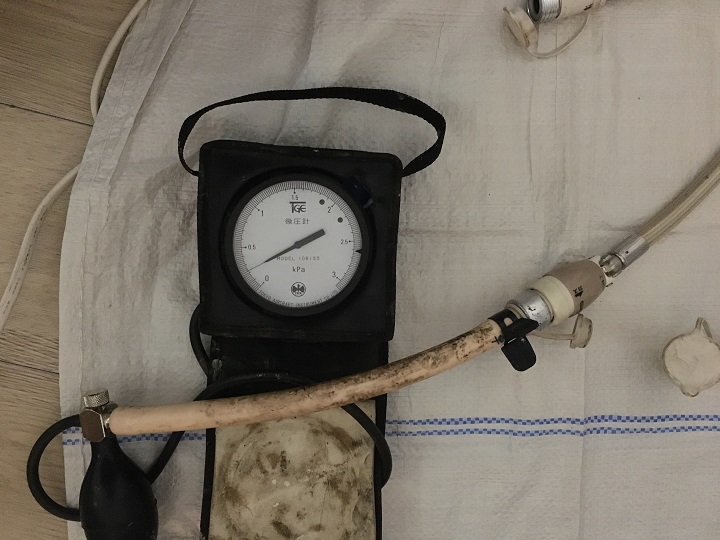 ガスコードのガス漏れ検査