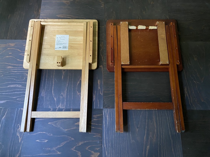 テーブルの裏面