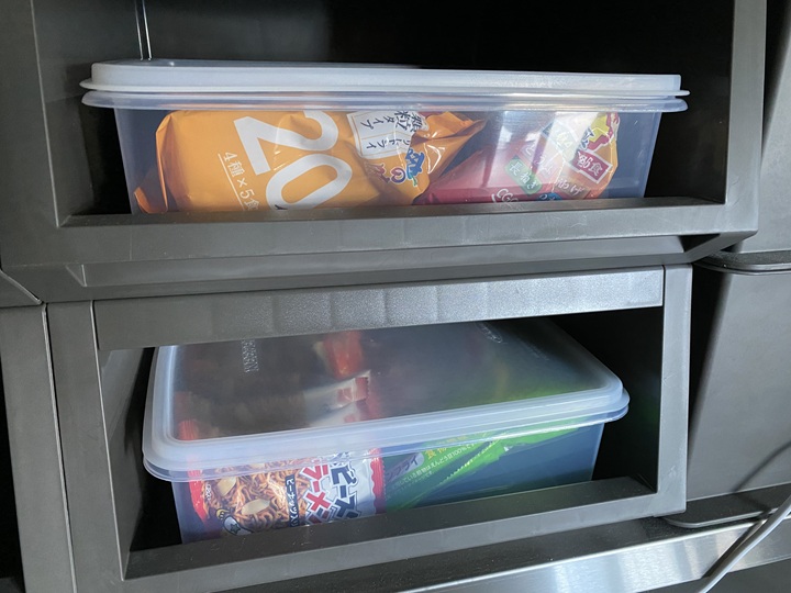 タッパーに収納した食品
