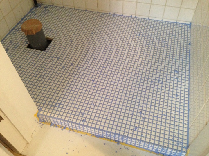 目地入れ作業
